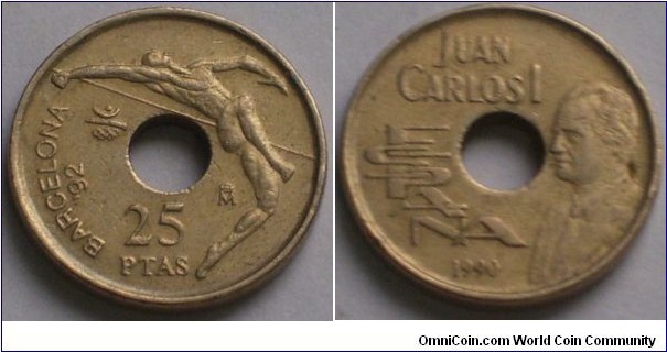 25 pesetas, barcelona '92