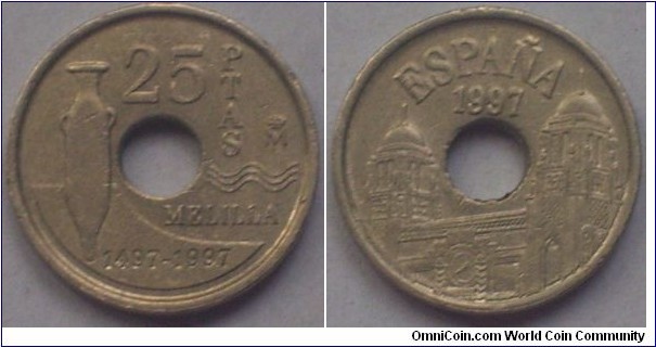 25 pesetas, melilla