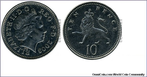 Qeen Elizabeth II 10 pence,Copper-Nickel,Mint.88.118.000
