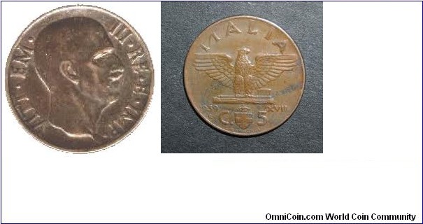 5 centesimi Copper