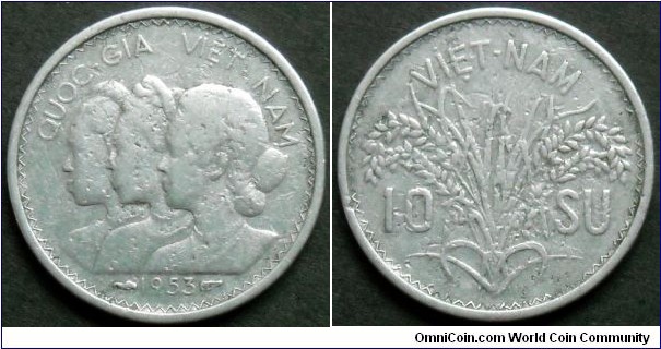 Vietnam South 10 su.
1953, Paris mint.