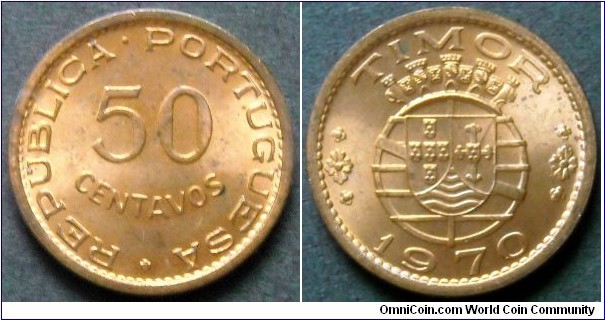 Portuguese Timor 50 centavos. 1970