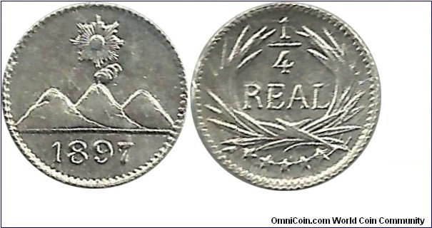 Guatemala ¼ Real 1897