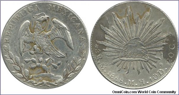 Mexico 8 Reales 1888MoMH