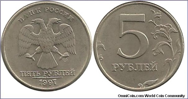 BankRussia 5 Rublei 1997