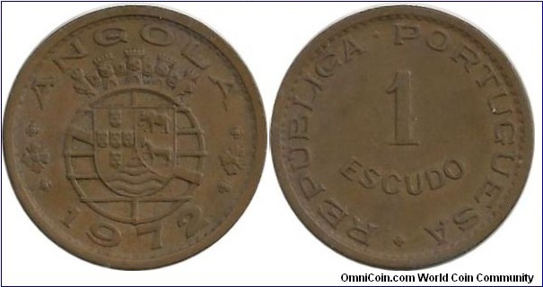 Angola-Port 1 Escudo 1972