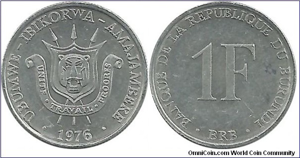 Burundi 1 Franc 1976