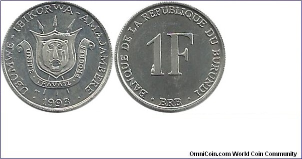 Burundi 1 Franc 1993
