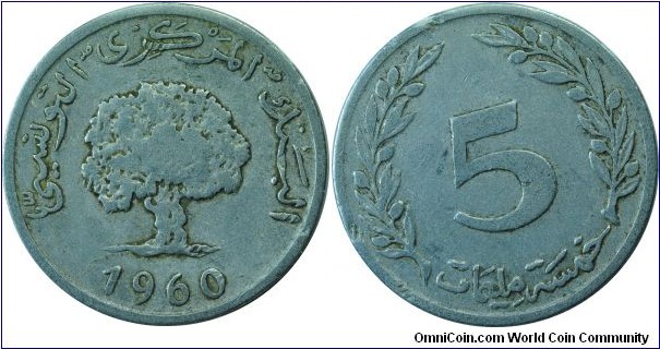 Tunisia5Millim-km282-1960