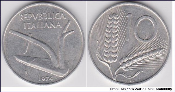 10 Lire 1974