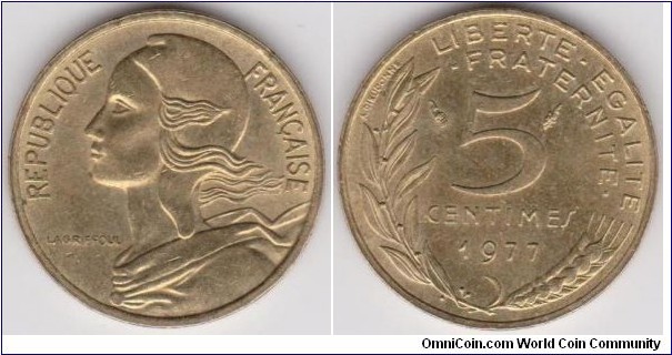 5 Centimes 1977 