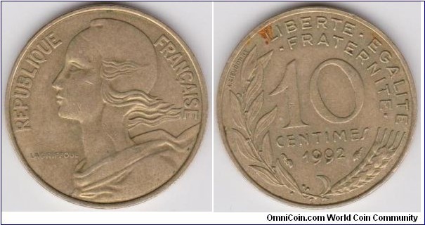 10 Centimes 1992