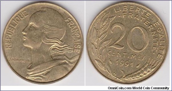 20 Centimes 1991