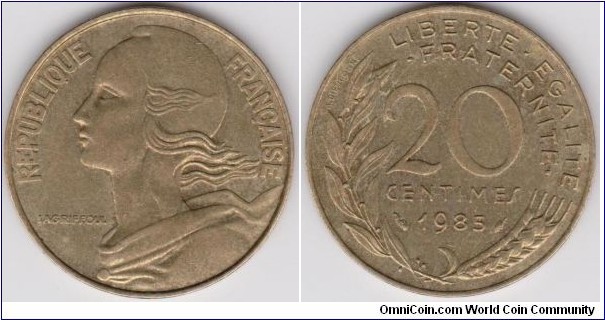 20 Centimes 1985