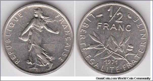 Half Franc 1971