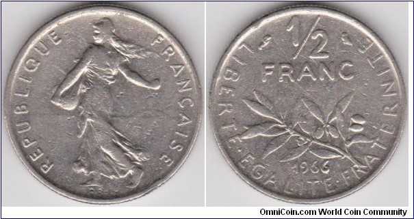 Half Franc 1966