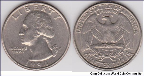 25 Cents 1994-P Washington Quarter