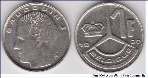 1 Franc 1990 Belgium
