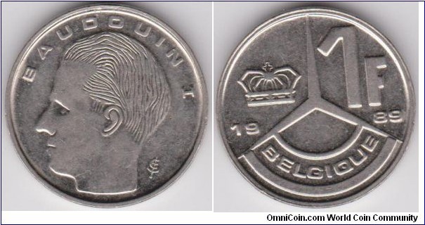 1 Franc 1989 Belgium