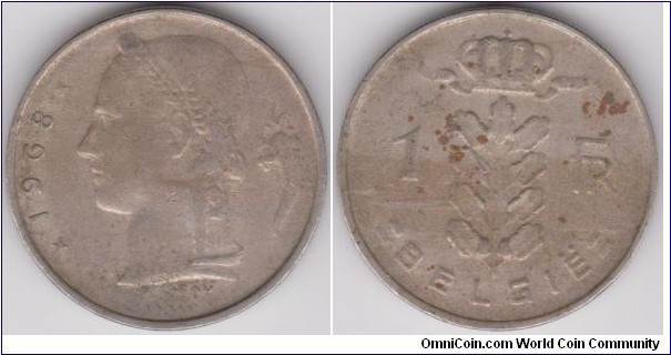 1 Franc 1968 Belgium
