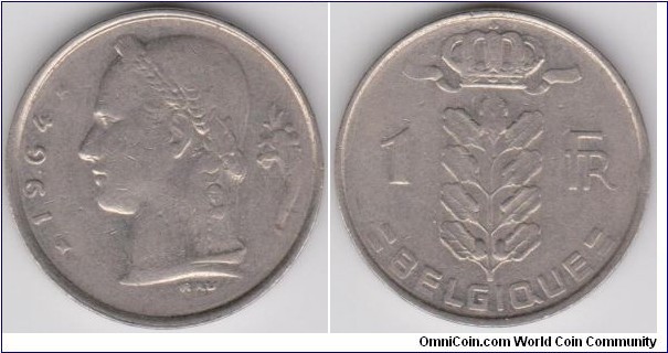 1 Franc 1964 Belgium