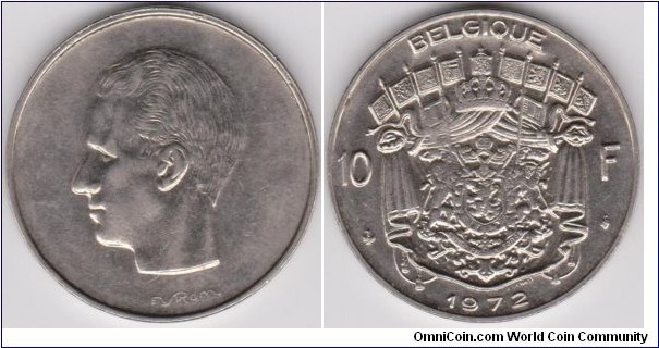 10 Francs 1972 Belgium