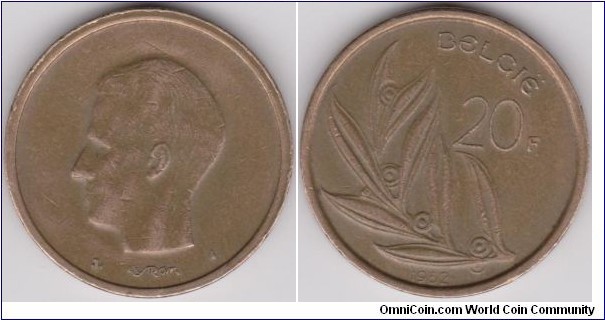 20 Francs 1962 Belgium