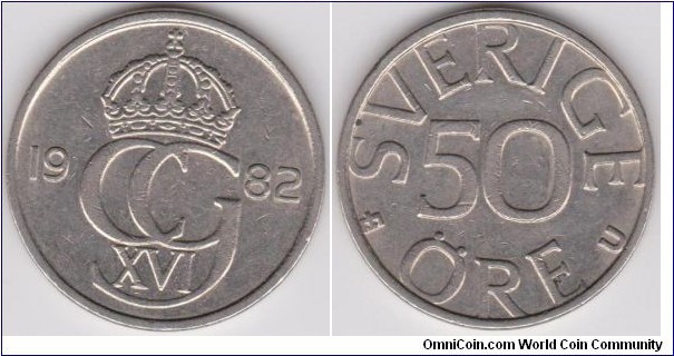 1982 Sweden 50 Öre