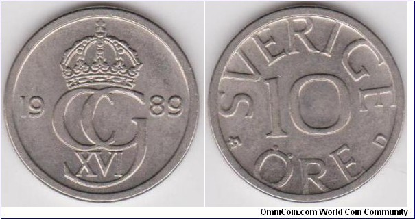 1989 10 Öre Sweden