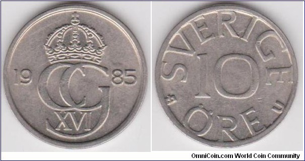 1985 10 Öre Sweden