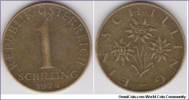 1 Schilling Austria 1974 