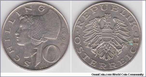 10 Schilling 1998 Austria 