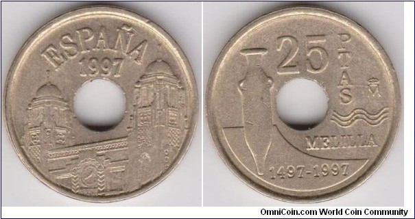 25 Pesetas Spain 1997