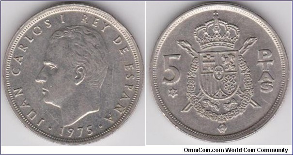 5 Pesetas Spain 1975