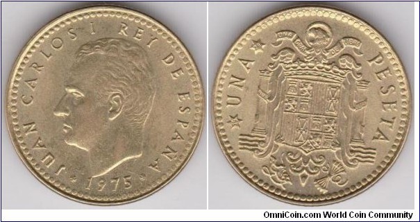 1 Pesetas Spain 1975