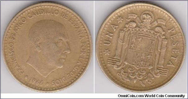 1 Pesetas Spain 1966