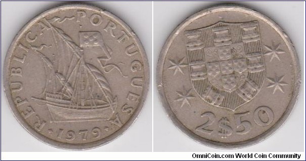 2.5 Escudos Portugal 1979