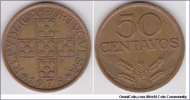 50 Centavos Portugal 1975