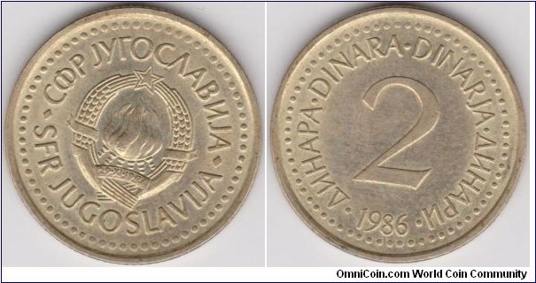 2 Dinara Yugoslavia 1986 