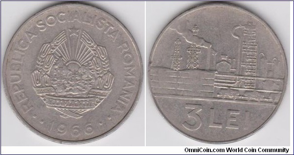 3 Leu Romania 1966