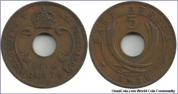 BEAfrica 5 Cents 1928