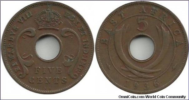 BEAfrica 5 Cents 1936KN