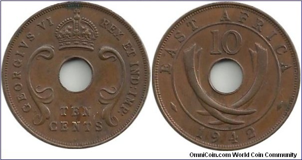 BEAfrica 10 Cents 1942-I