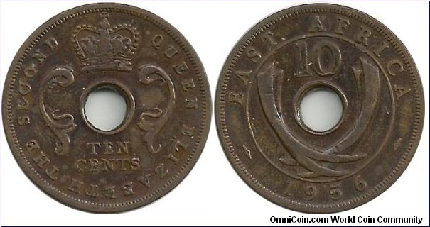 BEAfrica 10 Cents 1956