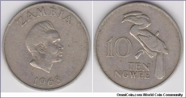 10 Ngwee Zambia 1968