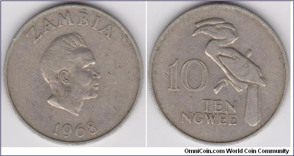 10 Ngwee Zambia 1968