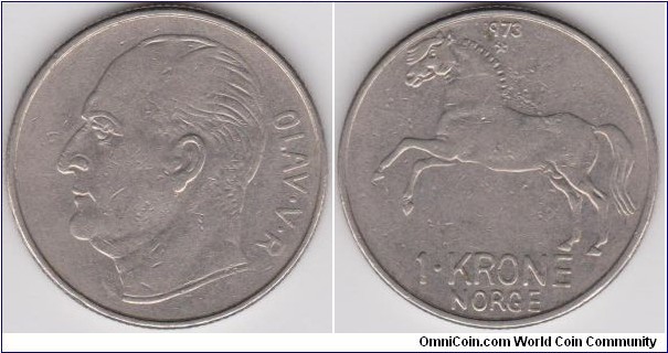 1 Krone Norway 1973