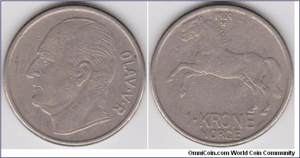 1 Krone Norway 1969