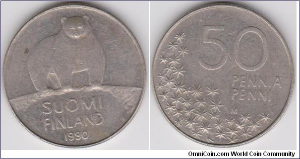 50 Penniä Finland 1990