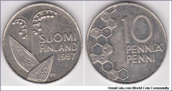 10 Penniä Finland 1997